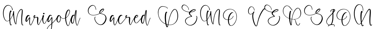 Marigold Sacred DEMO VERSION Font Image