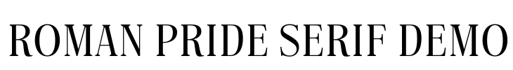 Roman Pride Serif Demo Font Image