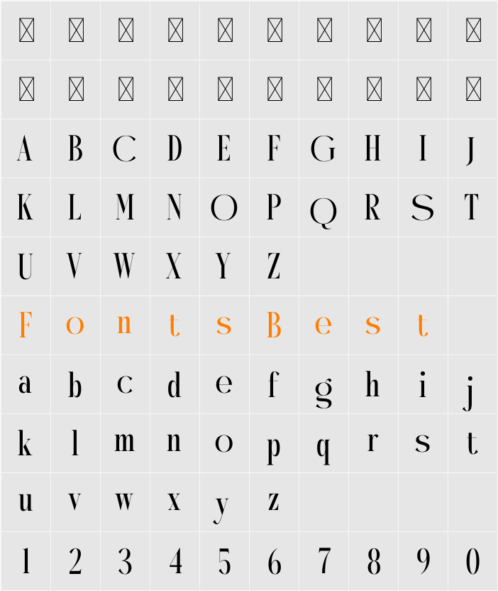 Mystequ Character Map