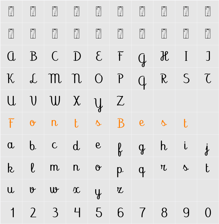 Abecedary Expanded Character Map