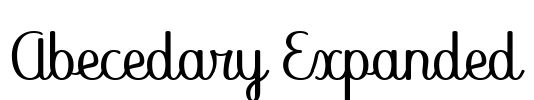 Abecedary Expanded Font Image