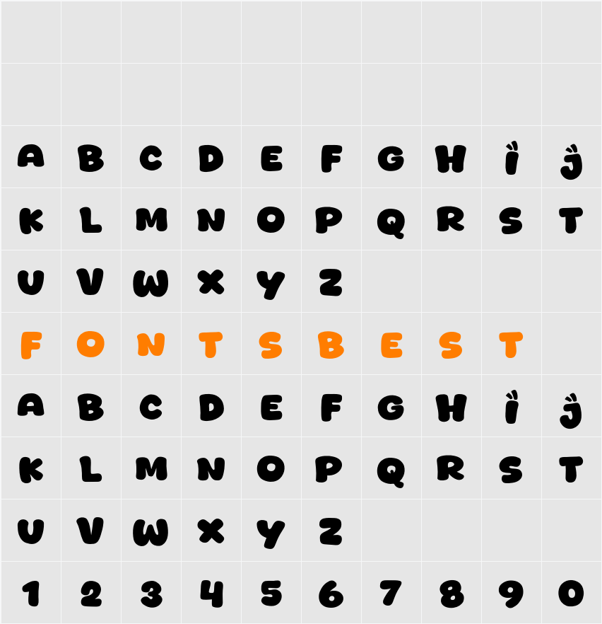 Bitshow Character Map