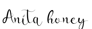 Anita honey Font Image