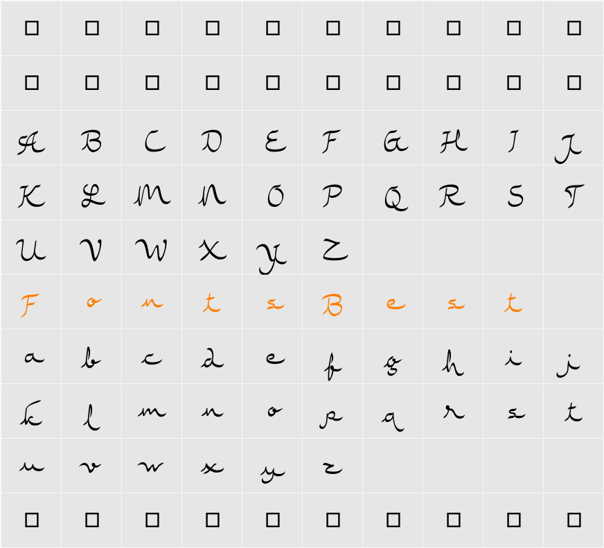 Rasyideen Character Map