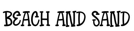 Beach And Sand Font Image