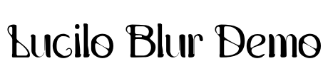 Lucilo Blur Demo Font Image