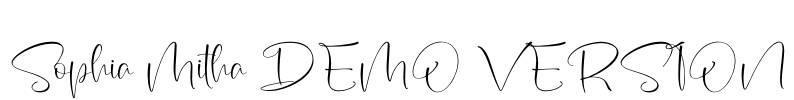 Sophia Mitha DEMO VERSION Font Image