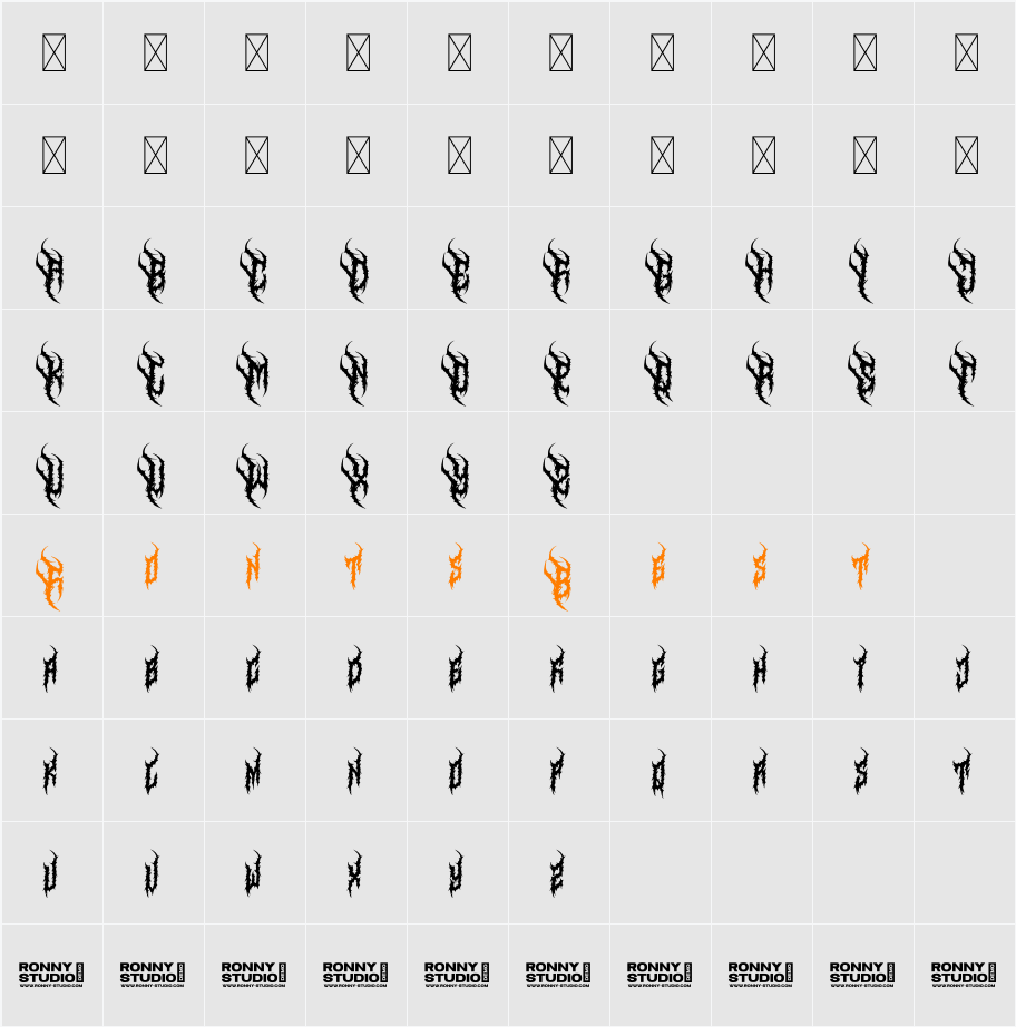 Munderic Godas DEMO Character Map