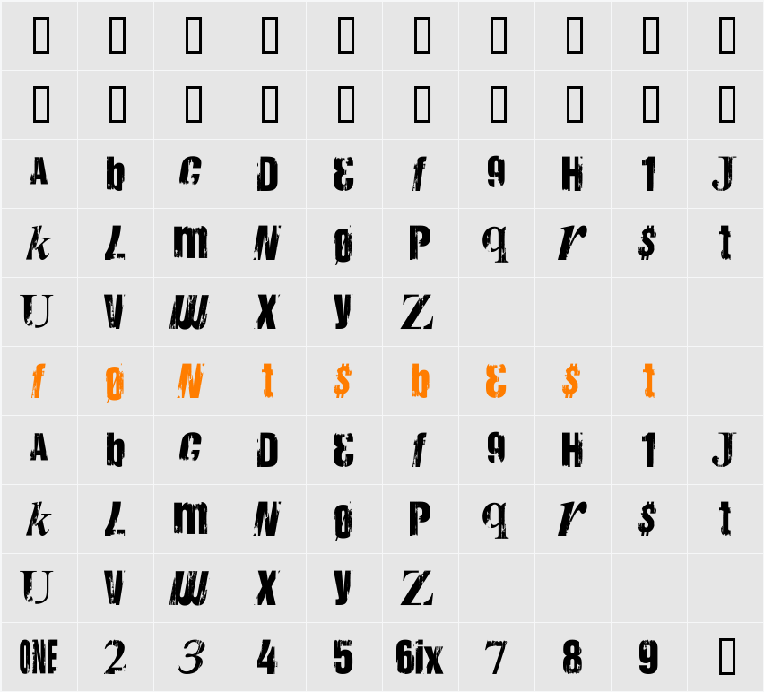 Anarchy Character Map
