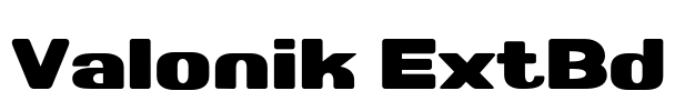 Valonik ExtBd Font Image