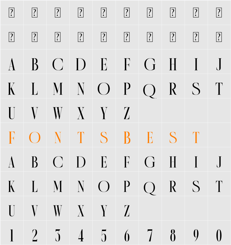 Quartens Character Map