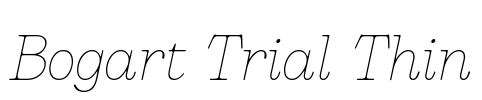 Bogart Trial Thin Font Image