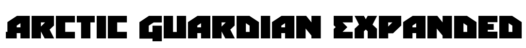 Arctic Guardian Expanded Font Image