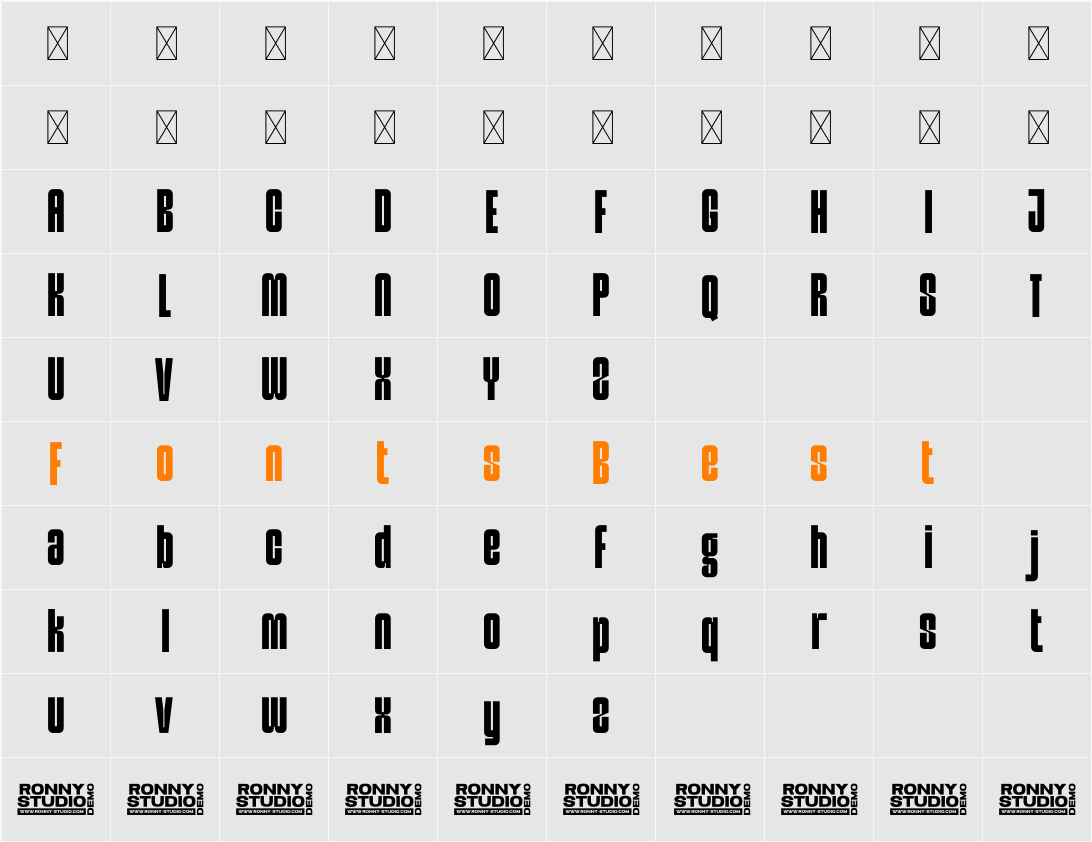 Dongpora DEMO Character Map