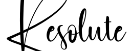 Resolute Font Image