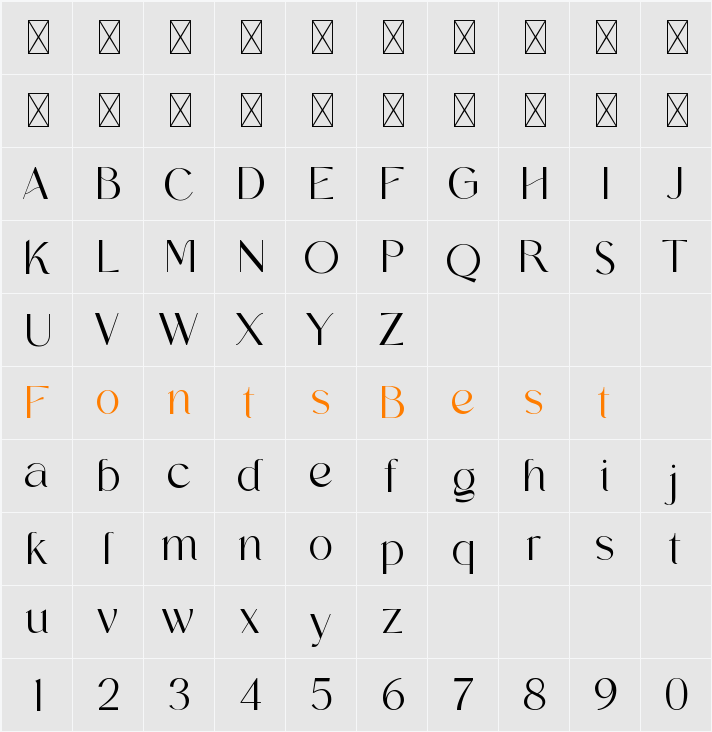 CENTRASONE Character Map