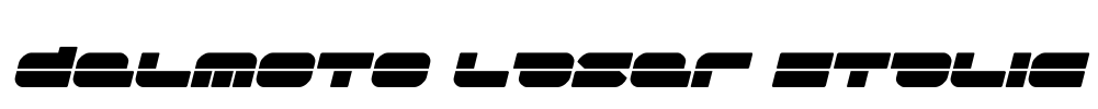 Delmoto Laser Italic Font Image