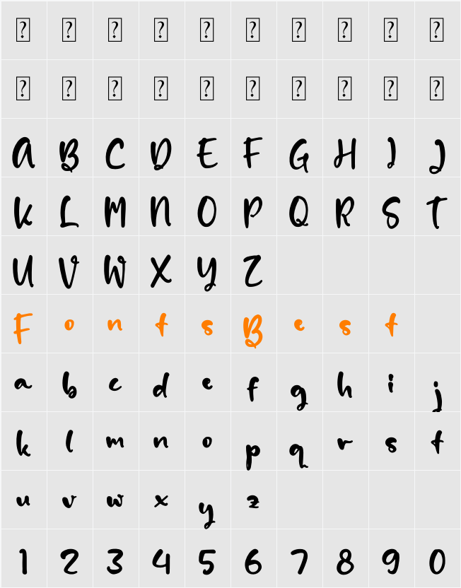 Maytime Character Map