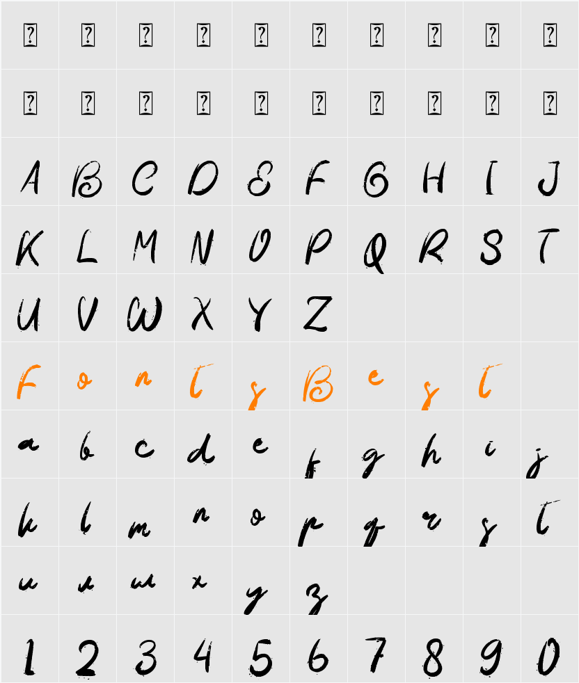 Dheelty Character Map