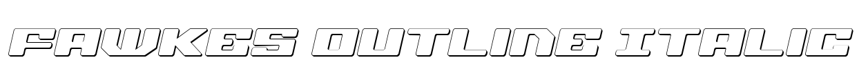 Fawkes Outline Italic Font Image