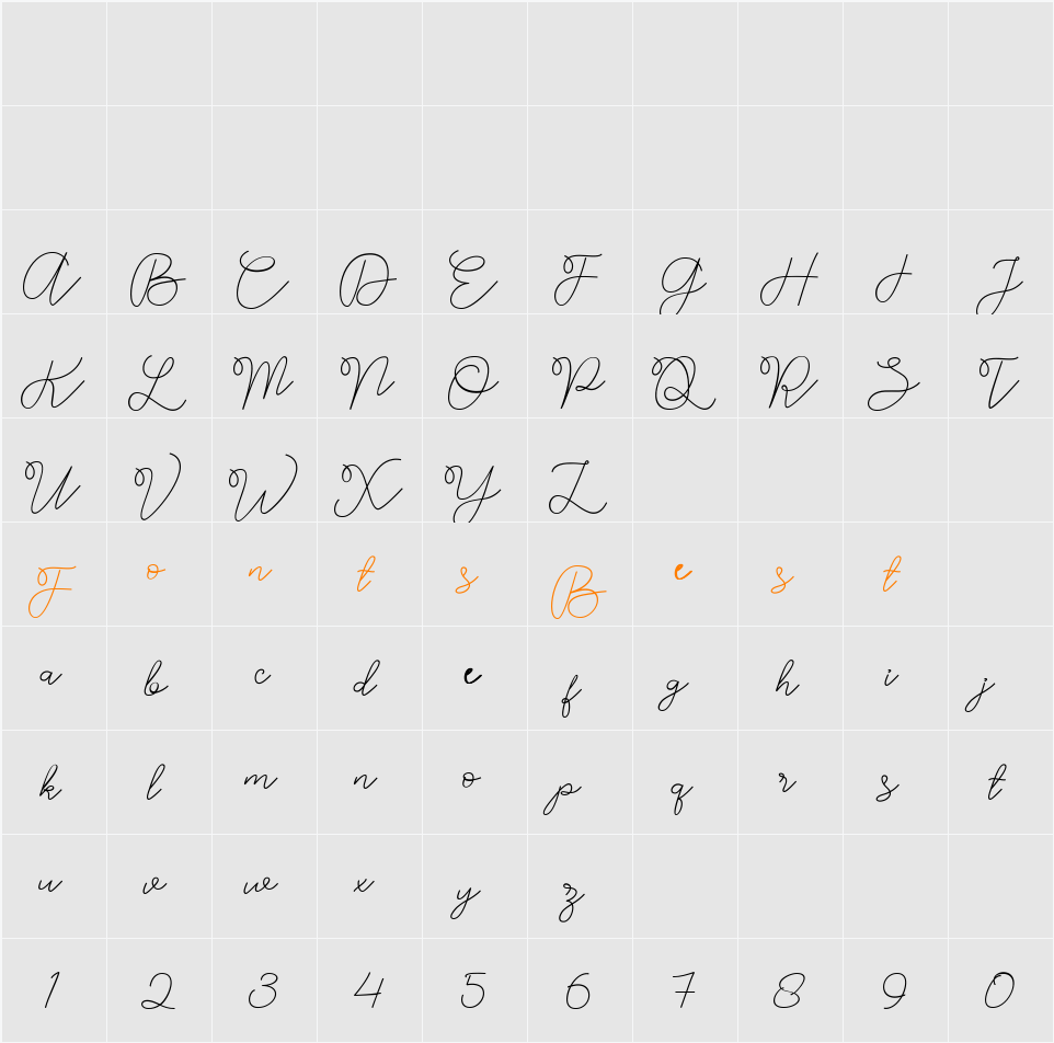 Hambut Character Map