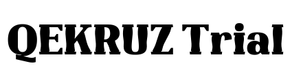QEKRUZ Trial Font Image