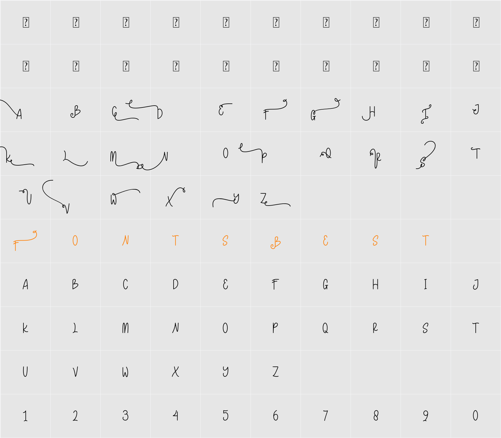 Line & Lone Character Map