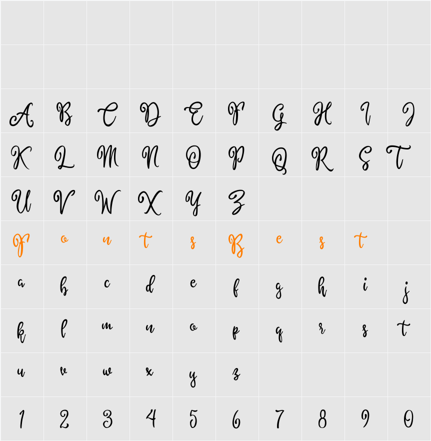 alyssum demo Character Map