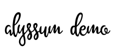 alyssum demo Font Image