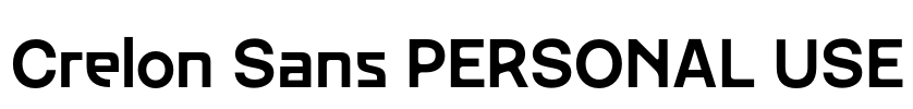 Crelon Sans PERSONAL USE Font Image
