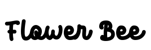 Flower Bee Font Image