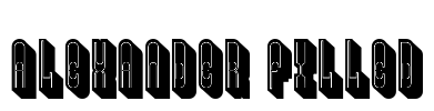 Alexander Filled Font Image