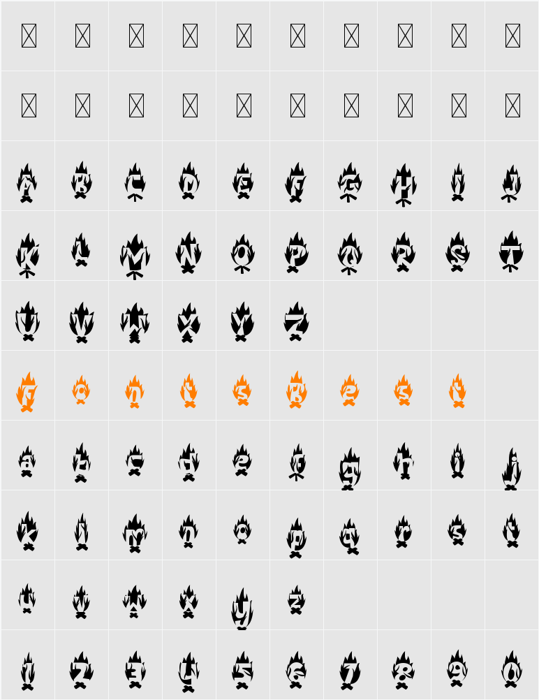 Cedar Heaven Fire Character Map
