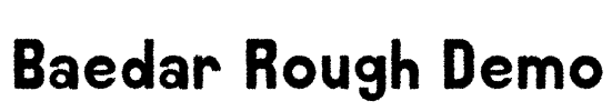 Baedar Rough Demo Font Image