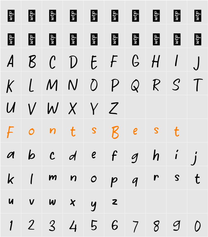 K Kapan Datang Character Map
