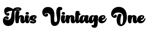 This Vintage One Font Image