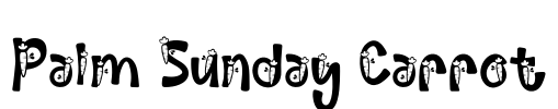 Palm Sunday Carrot Font Image