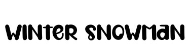 Winter Snowman Font Image