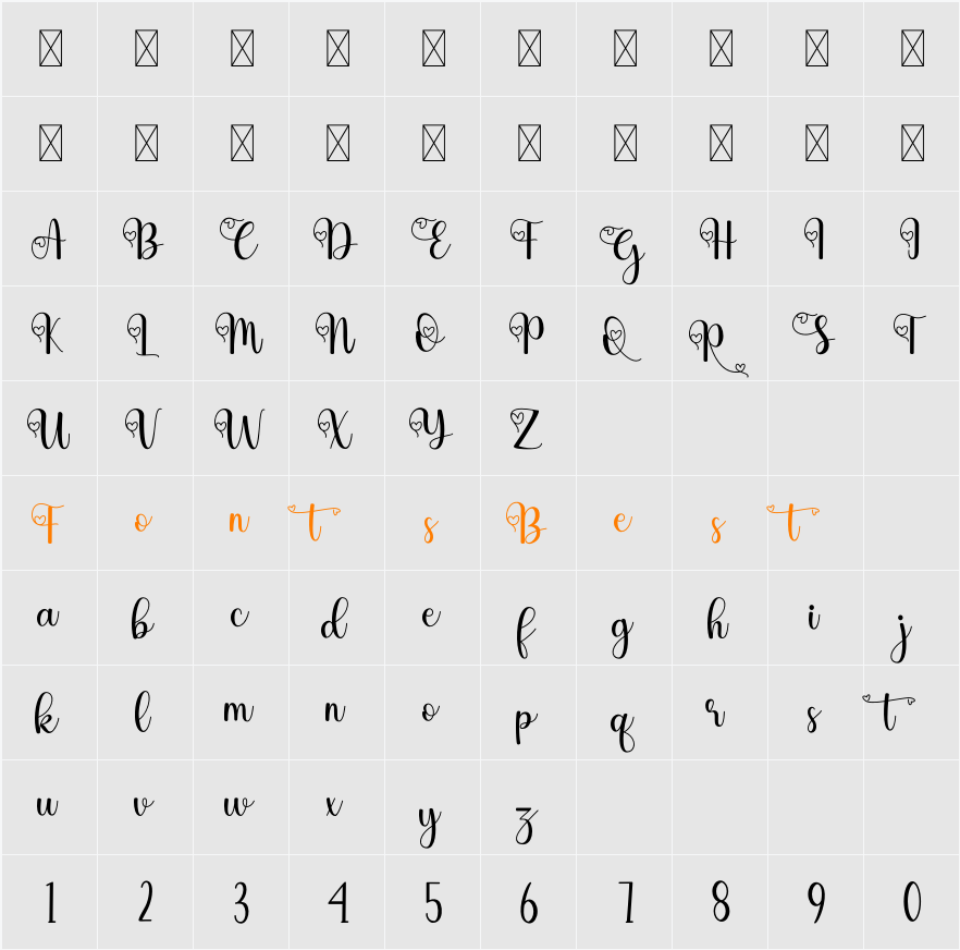 Beauty Character Map