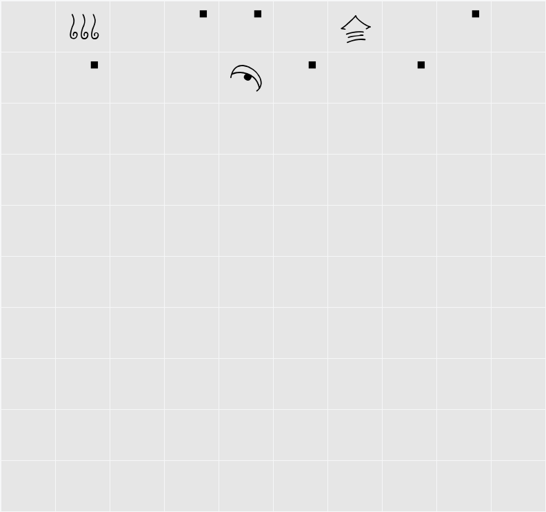 遊ﾄﾝﾊﾟ Character Map