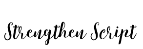Strengthen Script Font Image