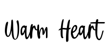 Warm Heart Font Image