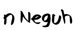 n Neguh Font Image