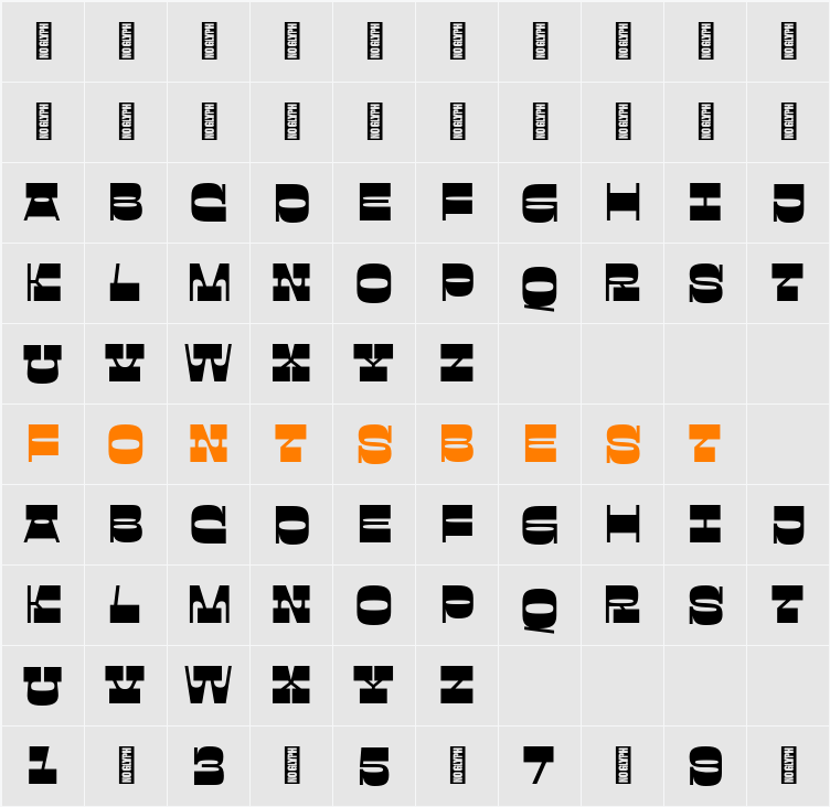 Gunarti Trial Version Character Map