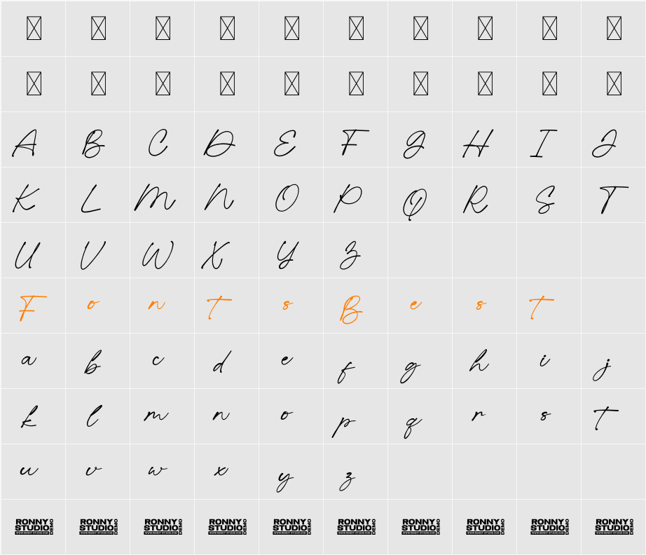Heligthon Signature Character Map