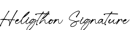 Heligthon Signature Font Image