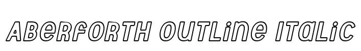 Aberforth Outline Italic Font Image