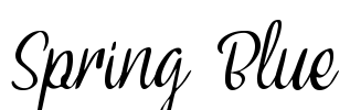Spring Blue Font Image