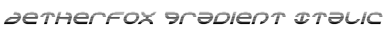 Aetherfox Gradient Italic Font Image