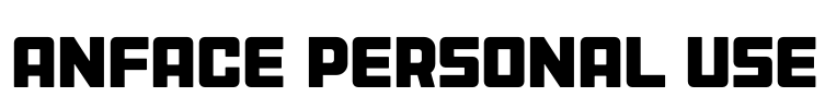 Anface Personal Use Font Image